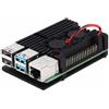 Joy-IT 2140232 RB-alucasep4 + 07fan Armor Case Block Active SBC Case Adatto per (Kit di Sviluppo): Raspberry Pi incl. akti