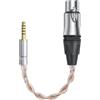 Geekria Cavo adattatore audio bilanciato da 4,4 mm maschio a XLR femmina a 4 pin XLR femmina, cavo adattatore audio OCC placcato in rame, compatibile con amplificatori, microfoni (20 cm)