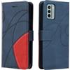 XINNI Cover Protettiva per Nokia G22 Case, retrò Cellulare Custodia Libro Antiurto in Flip Pelle PU/TPU, Portafoglio Flip Magnetica, Blu