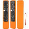 CTRLBETTER Custodia Telecomando in Silicone Compatibile Con TV P1 32" 43" 55" Android Q1 75" LED TV XMRM-19 Vocale Telecomando Copertura Protettiva Antiurto Con un Cordino(Arancia)