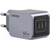 UGREEN Nexode Pro 45W Dual USB-C GaN caricatore rapido EU grigio