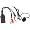 Qiilu Bluetooth AUX Module per Auto 2 Adattatore Cavo con Microfono Vivavoce Adattatore Modulo Bluetooth Adattatore per Cavo AUX-IN Adattatore per Musica Audio per Alpine per