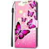 Adolasx Cover Compatibile per Motorola Edge 40 Neo Pelle Portafoglio Magnetica con Disegni Motivo Animale Flip Custodia Antiurto Resistente Libro Case Donna Uomo - Farfalla 1