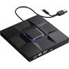 Darmlly Lettore CD e DVD esterno, masterizzatore DVD esterno USB 3.0 tipo C lettore CD masterizzatore per PC portatile desktop, 500386589