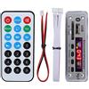 Elprico Scheda di decodifica DC 5V/12V Wireless 5.0, modulo schermo a 4 colori USB AUX SD FM Radio Lossless MP3 FM APE FLAC, schermo a colori(Argento)