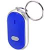 Akozon Key Finder Voice, Controllo Vocale Dispositivo Anti Smarrimento Whistle Finderclapper Key Finder Keychainwhistle Alarm Keychainkey Anti Lost Keychain Locator Tracer (blu) (Blu)