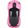 lyrlody Mouse Wireless a Forma di Auto, 2.4 GHz, 800-1200-1600 DPI, Ricaricabile USB, Rosa, per Laptop e PC