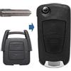 mt key Chiave pieghevole UMBAU alloggiamento telecomando 2 tasti YM28 vergine compatibile con Opel