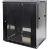 INTELLINET NETWORK SOLUTIONS Intellinet Armadio di rete, montaggio a parete (standard), 12U, profondità 600 mm, nero, piatto, max 60 kg, porta in metallo e vetro, pannello posteriore, lati rimovibili, adatto anche per l'uso su