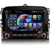 Erisin 7 pollici 8-Core 4GB+64GB Android 13 Autoradio GPS Navigatore per Fiat 500L 2012-2017 Supporto CarPlay Senza fili Android Auto Bluetooth 5.0 WiFi DSP DAB+ USB FM RDS OBD2 Schermo Tattile Canbus
