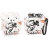 LEWOTE Compatibile con Apple AirPods 4 custodia protettiva divertente con simpatico cartone animato cover con portachiavi [serie One Piece] (Ace)