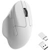 Keychron M7 Mouse senza fili per computer, 26K DPI ottico, 2,4 GHz/Bluetooth/Cavo con pulsante Macro 63g leggero ed ergonomico, fino a 70 ore di lavoro per laptop macOS/Windows - Bianco