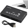 Xijobido Lettore di Schede di Memoria,6-in-1 Dispositivo Convertitore Slim - Lettore Multischede - per Fotografia, Computer, Laptop, Trasferimento di File, Telefono, Fotocamera e per l'Utilizzo in