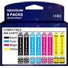OGOUGUAN 603XL Cartucce Sostituzione per Epson 603 XL Cartucce, Compatibile per Epson Expression Home XP-2100 XP-4100 XP-3100 XP-2105 XP-3105 XP-4105, WorkForce WF-2830 WF-2850 WF-2810 WF-2835(8pcs)