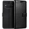 Shantime Custodia Portafoglio in Pelle PU Compatibile con Doogee V30T, Cover con Chiusura Magnetica, Tasche per Carte e Funzione Stand (Nero)