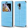 Shantime Custodia Flip in Pelle PU con Finestra Visibile e Chiusura Magnetica Invisibile Compatibile con LG G7 ThinQ, Protezione Totale