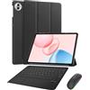 Generic Custodia con tastiera per tablet Honor Pad 10 12,1 pollici con mouse, touchpad Custodia con tastiera staccabile con porta penna per tablet Honor Pad 10 12,1 pollici
