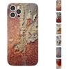 XKrmp Rusty Phone Case, Vintage Rust Look Industrial Iron Phone Case - Shockproof TPU Cover with Glossy Finish, for iPhone 16/15/14/13/12/11 Pro Max (#6,for Iphone 14 pro)