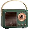 Generic Altoparlante musicale retrò, stabile da scaffale, altoparlante stereo wireless con batteria a lunga durata e decorazione vintage per casa all'aperto e viaggi