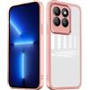 PanXCase Cover Trasparente per Honor X8b - Custodia Clear con Lens Protector Ultra Sottile Morbida Antiurto con Protezione Fotocamera (Rosa)
