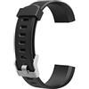 JUNERAIN Cinturino for orologio, accessorio di ricambio colorato for ID115Plus HR Smart Watch, ricambio morbido silicone sportivo cinturino a sgancio rapido, Nero
