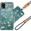 JEZSTHAI JEZSHTAI Custodia con Motivo per LG K42 Cover Antiurto con Cordino,Morbido Cover con Collana Bumper Case LG K42 Custodia in Silicone con Regolabile Catena per Cellulare,Cover*A10