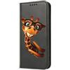 Mixroom - Custodia Cover Case a Libro per Samsung Galaxy A56 con Stand in Ecopelle Chiusura Magnetica Portafoglio Parte Interna in TPU Morbida Fantasia Giraffa Con Occhiali T508