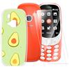 ESACMOT Custodia TPU Stampata + 2 Pellicole in Vetro Temperato Compatibili con Nokia 3310 2017, Cover Artistica Slim Antigraffio Antishock, Protezione Totale