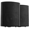 Pronomic USP-540 BK Coppia Diffusori da Parete HiFi - Casse 2 Vie in Set - Ideali per Ristorazione e Terrazza - Inclusa Staffa da Parete per Montaggio - 160W Potenza - Nero