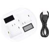 Zerodis Caricatore Rapido per Batteria a Doppio LAD Intelligente per Arlo Pro 2/Pro, Caricabatterie USB con Schermo LCD per Batterie per Videocamera, Adatto per le Telecamere Domestiche Intelligenti