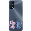 LA CASA DE LAS CARCASAS Custodia per OPPO A16 - A16s - A54s ufficiale di Lilo & Stitch Angel & Stitch Beso trasparente per proteggere il tuo cellulare. Custodia n silicone flessibile con licenza ufficiale