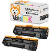NONSOLOINFORMATICA AkitaINK 2 Toner Compatibili per HP 44A CF244A 1000 Copie per LaserJet Pro M15 M15a M15w M16 M16a M16w M17 M17a M17w, MFP M28 M28a M28w M29 M29a M29w (2 Nero)
