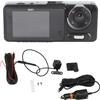 Keenso Dash Cam per Auto a 3 Obiettivi, 2 Pollici Anteriore Posteriore Interno Dash Cam 1080P HD 170° Grandangolare a Tre Canali Telecamera per Cruscotto con Visione Notturna