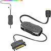 Sxhlseller Controller Ventola ARGB 5V 3PIN, Kit Controller Ventole PC per Controllo Manuale, Alimentatore S ATA Controller Remoto a Strisce Luminose per Ventole, Lampade, Lavagne Luminose
