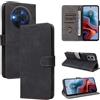 MOJIA Cover per TCL NxtPaper 60 Ultra, Custodia Flip Portafoglio per Telefono con Supporto e Slot per Schede, PU Custodia Con Funzione Antifurto RFID. Nero