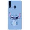 LA CASA DE LAS CARCASAS Custodia per Samsung Galaxy A20S Ufficiale di Lilo & Stitch Stitch Blu per proteggere il tuo cellulare. Cover per Samsung in silicone flessibile con licenza ufficiale Disney.