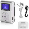 Vikye Mini Lettore Musicale MP3, Lettore Sportivo Portatile con Clip, Schermo LCD, Supporta L'espansione della Scheda di Memoria Fino a 32 GB, Batteria a Lunga Durata per la Corsa