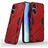 ESTH® Custodia per Honor 90 Lite 5G con Supporto [Compatibile con Supporto Magnetico per Auto] Cover Paraurti PC + TPU, Rosso