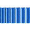 Generic 6 Pack 3200 mAh Batterie Ricaricabili, Button Top NiMH Batteria Ricaricabile, Bottone in Alto Alta Capacità Batteria per Fotocamera/Piccolo Ventilatore/LED Lampada Frontale/Luci Solari, Blu