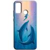 Mixroom - Cover Custodia Back case In TPU Silicone Morbida Per Samsung Galaxy M31 Fantasia Delfini N1113