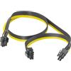 STI Cavo da 6Pin Maschio a Doppio 6+2 8 Pin Maschio 50cm 18AWG