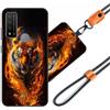 JEZSTHAI Cover Compatibile con TCL 20 R 5G Custodia in Silicone TPU Morbido con Cordino/Laccio Tracolla Cellulare,Antiurto AntiGraffio Protettiva Bumper Case con Disegno Motivi,Cover*A07