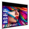 ESMART Professional MIROLO schermo manuale largh. tot. 223 cm, telo: bianco | Area di proiezione 203 × 152 cm, formato 4:3, telo bianco per home cinema e presentazioni, apertura manuale