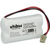 vhbw batteria compatibile con GP 60AAS2BMX telefono fisso cordless (600mAh, 2,4V, NiMH)
