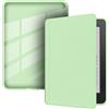 TREURQ Custodia con Chiusura a Scatto per Kindle Paperwhite 6 5ª/6ª/7ª Gen (2012/2013/2015) - Retro Trasparente Verde Matcha