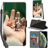 PHINIENLAND Cover per iPhone X/iPhone XS PU Pelle Custodia Flip Gatto