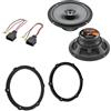 Superauto hi-fi Kit 2 Casse Coassiali 165 mm Compatibile con Toyota Aygo, Citroen C1, C4, Jumpy, DS4 Peugeot 107, 208, 308 Con Adattatori Altoparlanti Hertz ANTERIORE