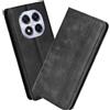 XINNI Cover per Xiaomi Redmi Note 14 PRO 5G Custodia, retrò Flip Magnetica Pelle PU/TPU Portafoglio, Nero