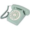 ciciglow Telefono Antico Ad Alta Definizione, Linea Fissa con Filo Vintage, Linea Fissa Europea Vintage, Grande Pulsante Trasparente, per la Casa, L'ufficio, L'arredamento