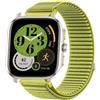 GIOPUEY Cinturini Compatibile con Amazfit Cheetah Square, Nylon Traspirante Sport Loop Cinturino in Morbido Nylon Intrecciato Strap Band - Green